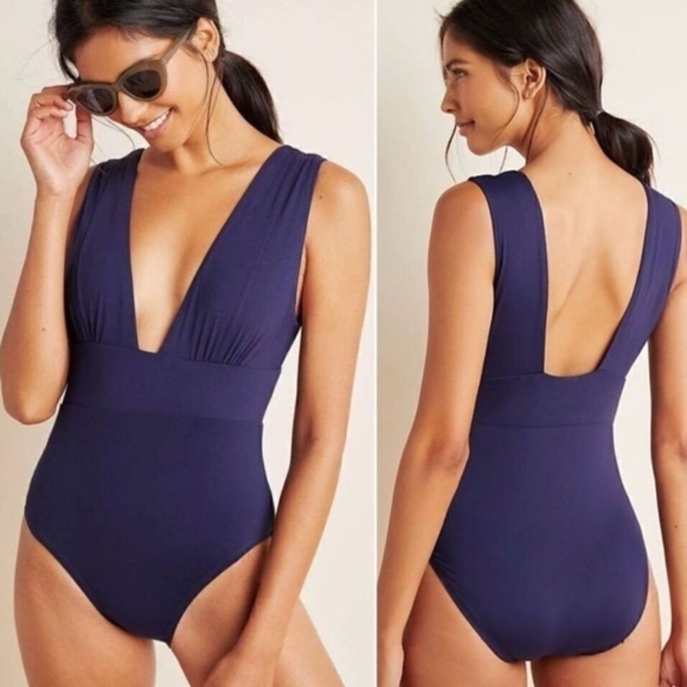 Andie Navy The Mykonos One Piece Swim Size Extra Small
